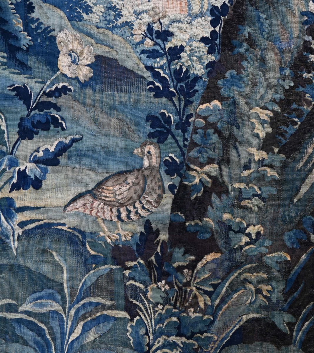 17th-century Tapestry From The Flanders Manufactory - Foliage With Birds, 2.45 M X 3.40 M - No. 1685-photo-6