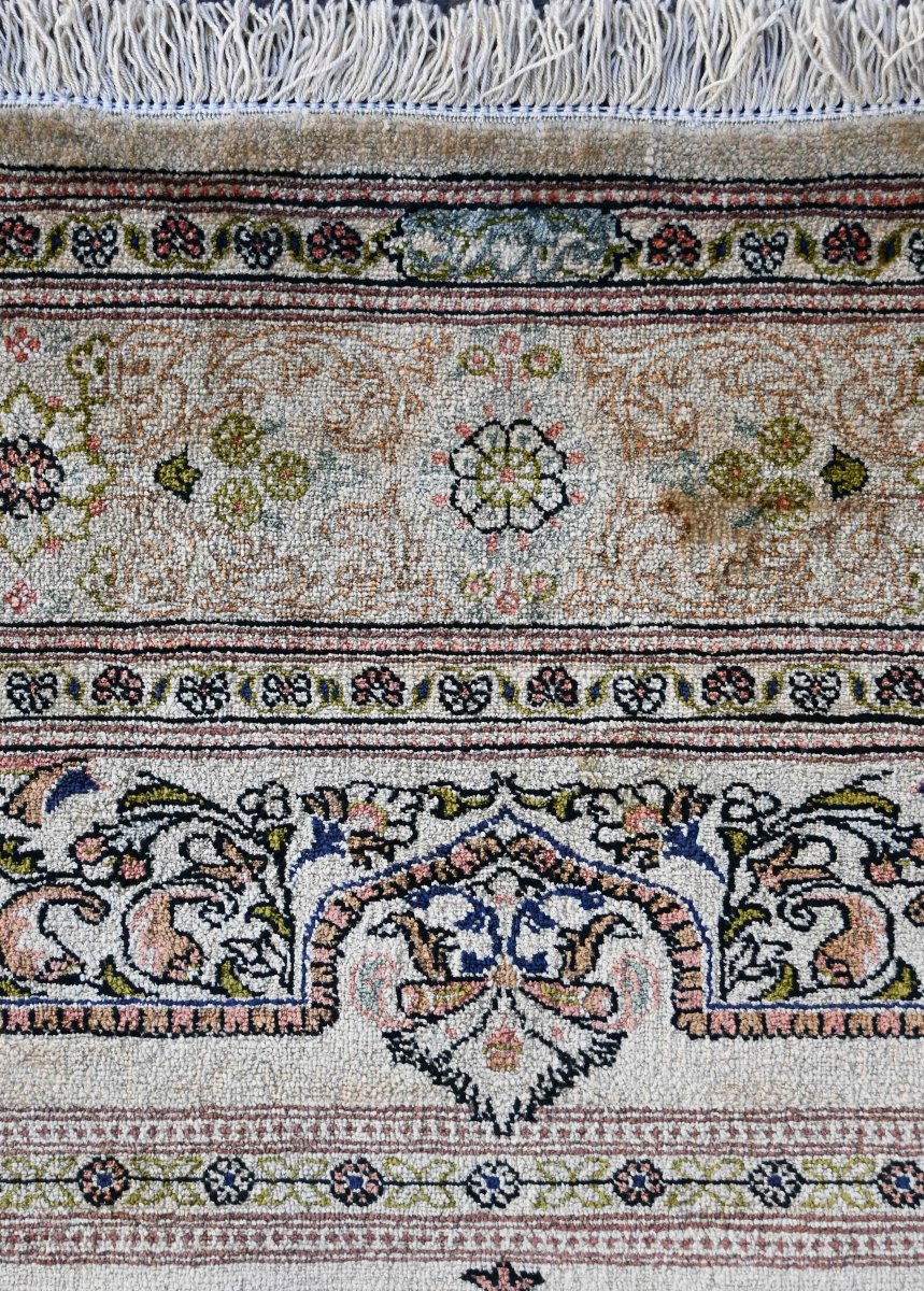 Tapis Qom (Ghom) - Vers 1990 - Entièrement en Soie - N° ref : 1690-photo-3