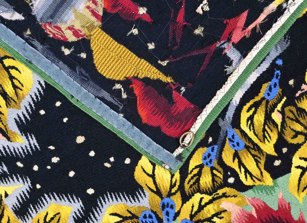 Saturne et les Coqs, Jean Lurçat - Tapisserie Aubusson, Atelier Pinton Freres - N° 1575-photo-8