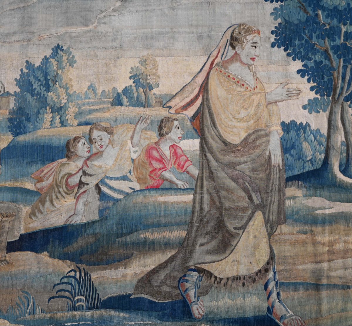 Tapisserie Manufacture Flandres XVIIe.s - Ulysse et Nausicaa, de l'Odyssée d'Homère - N° 901-photo-2