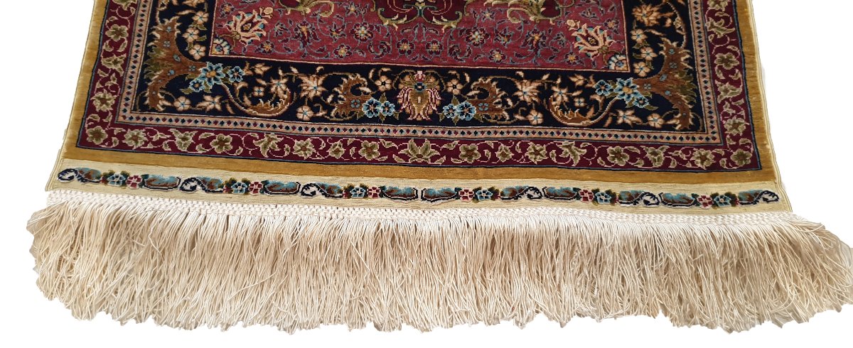 Tapis Hereke en Soie – Signé Özipek (Turquie)– 65cmx42cm - N° 747-photo-4