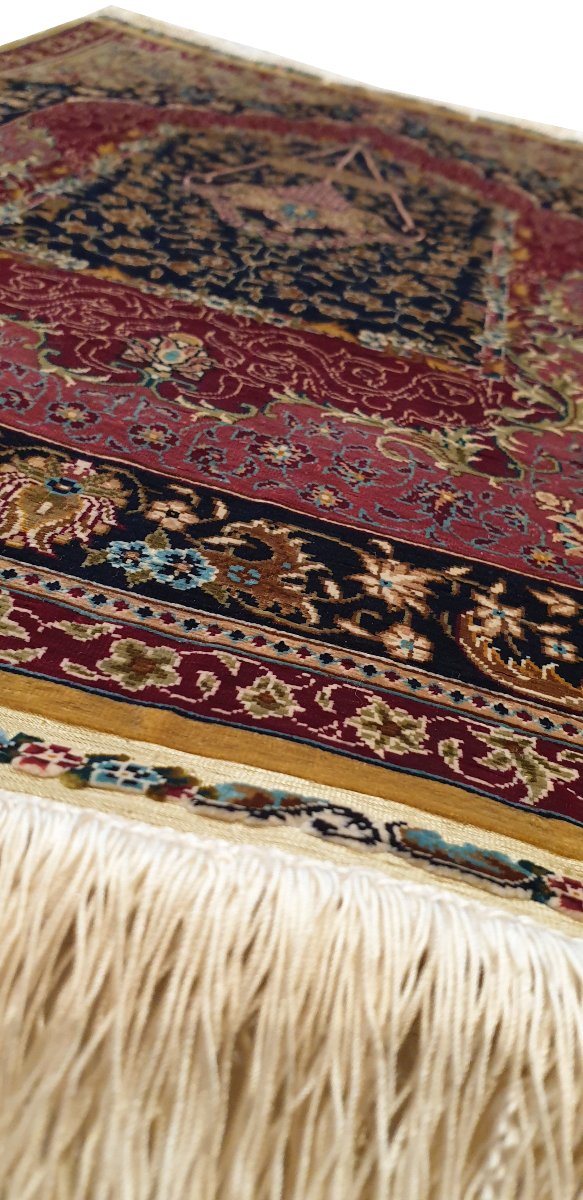 Tapis Hereke en Soie – Signé Özipek (Turquie)– 65cmx42cm - N° 747-photo-2