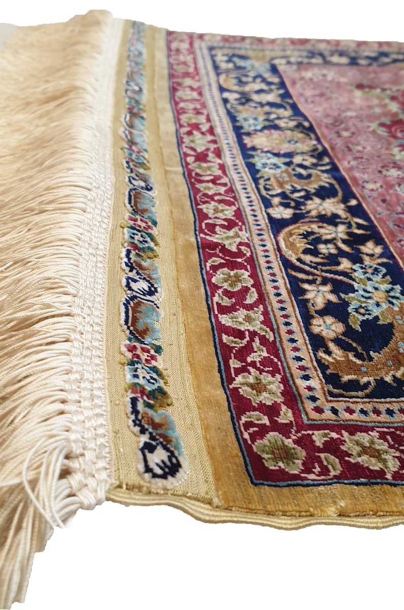Tapis Hereke en Soie – Signé Özipek (Turquie)– 65cmx42cm - N° 747-photo-3