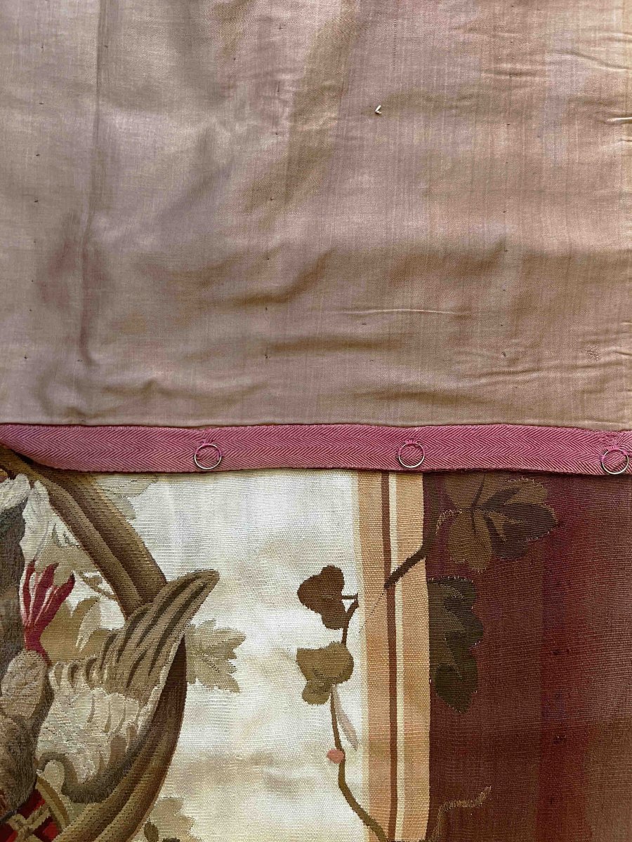 Pair Of 19th-century Aubusson Tapestry Door Hangings - 2.90 M X 1.32 M, No. 1081-photo-3