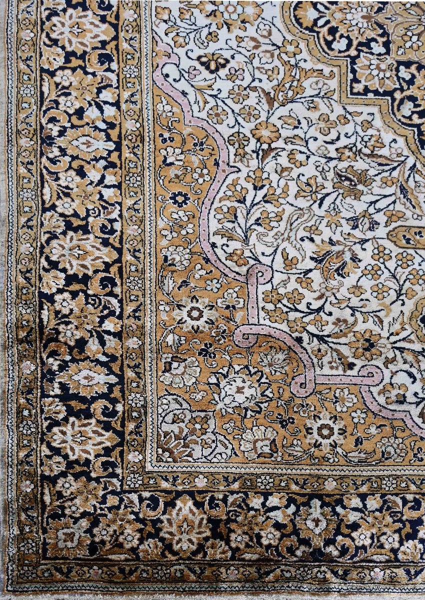 Tapis Du Ghoum Entierment En Soie, Fait Main, Vers 1980, N° 746-photo-3