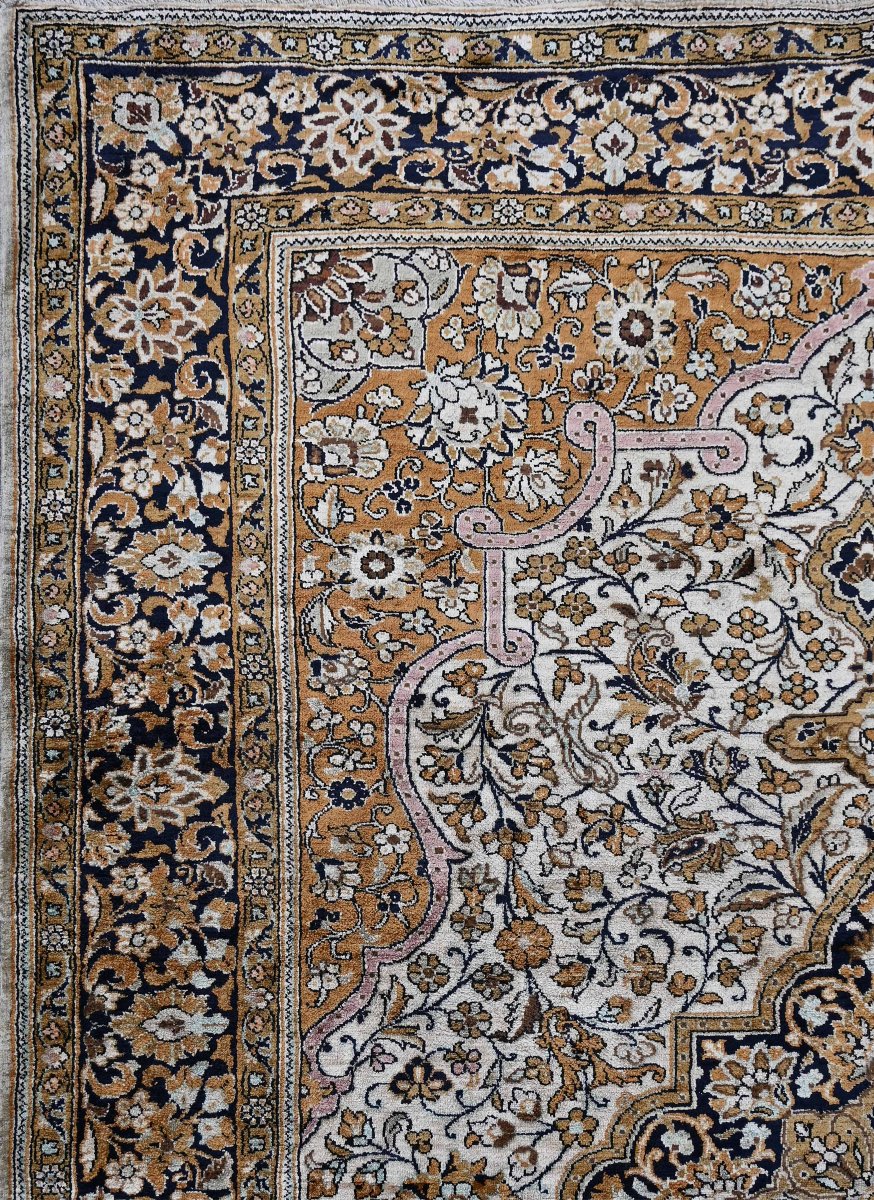 Tapis Du Ghoum Entierment En Soie, Fait Main, Vers 1980, N° 746-photo-4