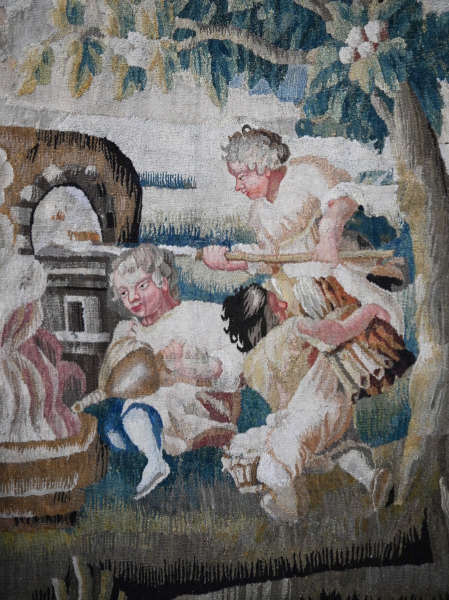Tapisserie Scène de Boulangerie – Manufacture d'Aubusson, XVIIIᵉ siècle - N° 1153-photo-2