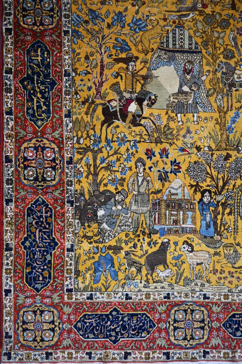 Tapis d'époque Shah – Tebriz, Nord-Ouest de la Perse, vers 1940 - 290x160cm- N° 1698-photo-4