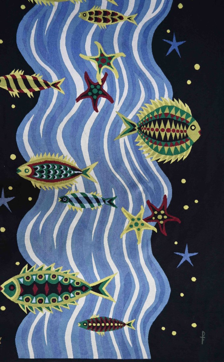Jean Picart Le Doux, "savings" — Aubusson Tapestry By Atelier Pinton, 1 Of 6, L5m00 X H2m00 — No. 1437-photo-3