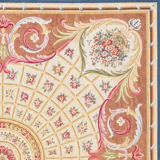 Carpet From The Aubusson Manufactory - 620x600 Cm – Late 19th Century, 18th-century Empire Style - No. 1692-photo-4
