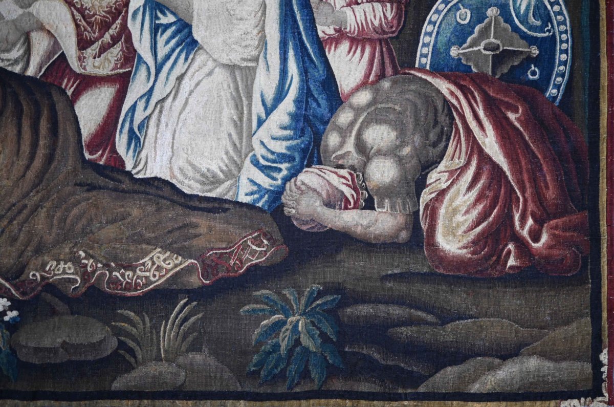 "darius' Tent" Tapestry From The Royal Manufactory Of Aubusson, 18th Century - 375l X 240h - No. 1694-photo-2