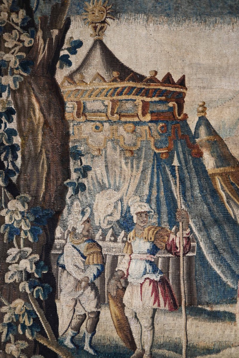 "darius' Tent" Tapestry From The Royal Manufactory Of Aubusson, 18th Century - 375l X 240h - No. 1694-photo-6