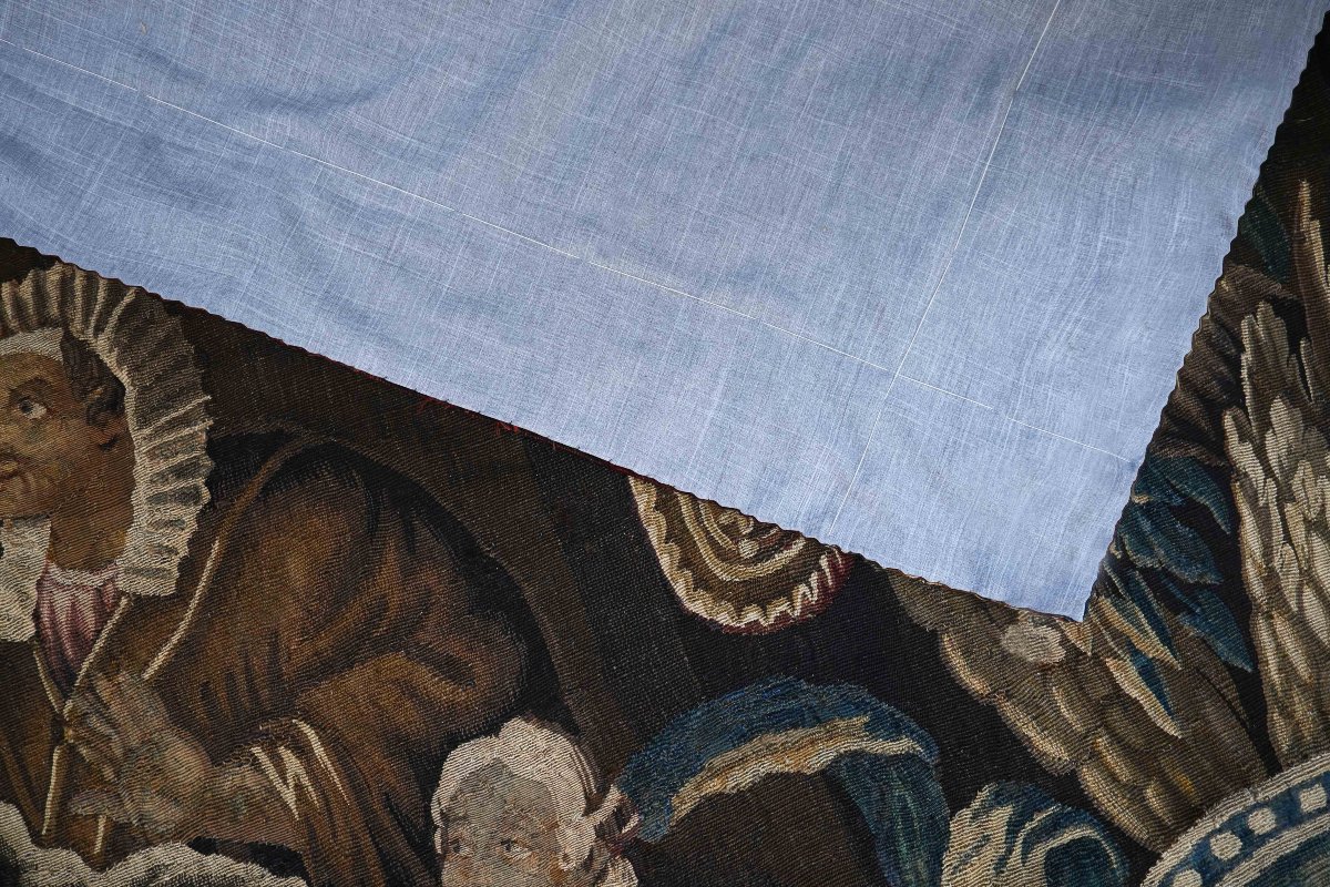 "darius' Tent" Tapestry From The Royal Manufactory Of Aubusson, 18th Century - 375l X 240h - No. 1694-photo-7