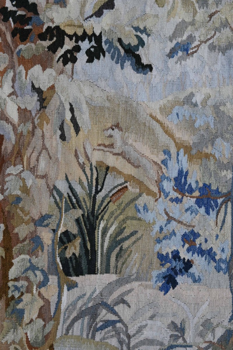 Tapisserie d'Aubusson – Scène de Chasse à Courre, décor verdoyant – 150Lx156H - N° 1718-photo-4