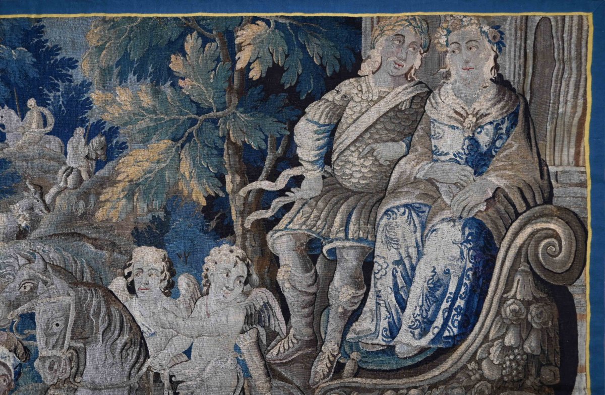 Tapisserie de la Manufacture de Royale d'Aubusson - Le Couronnement de Mélinte et Ariane - 1387-photo-1