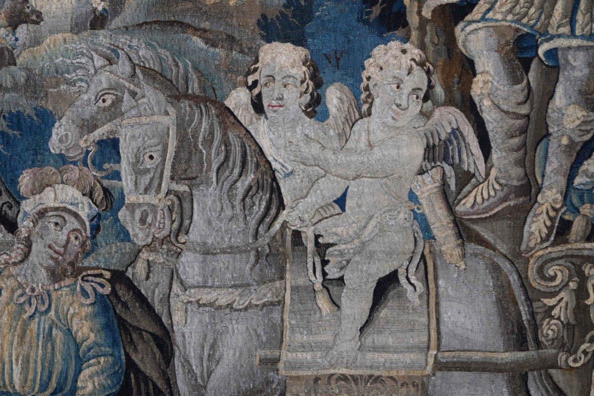 Tapisserie de la Manufacture de Royale d'Aubusson - Le Couronnement de Mélinte et Ariane - 1387-photo-6
