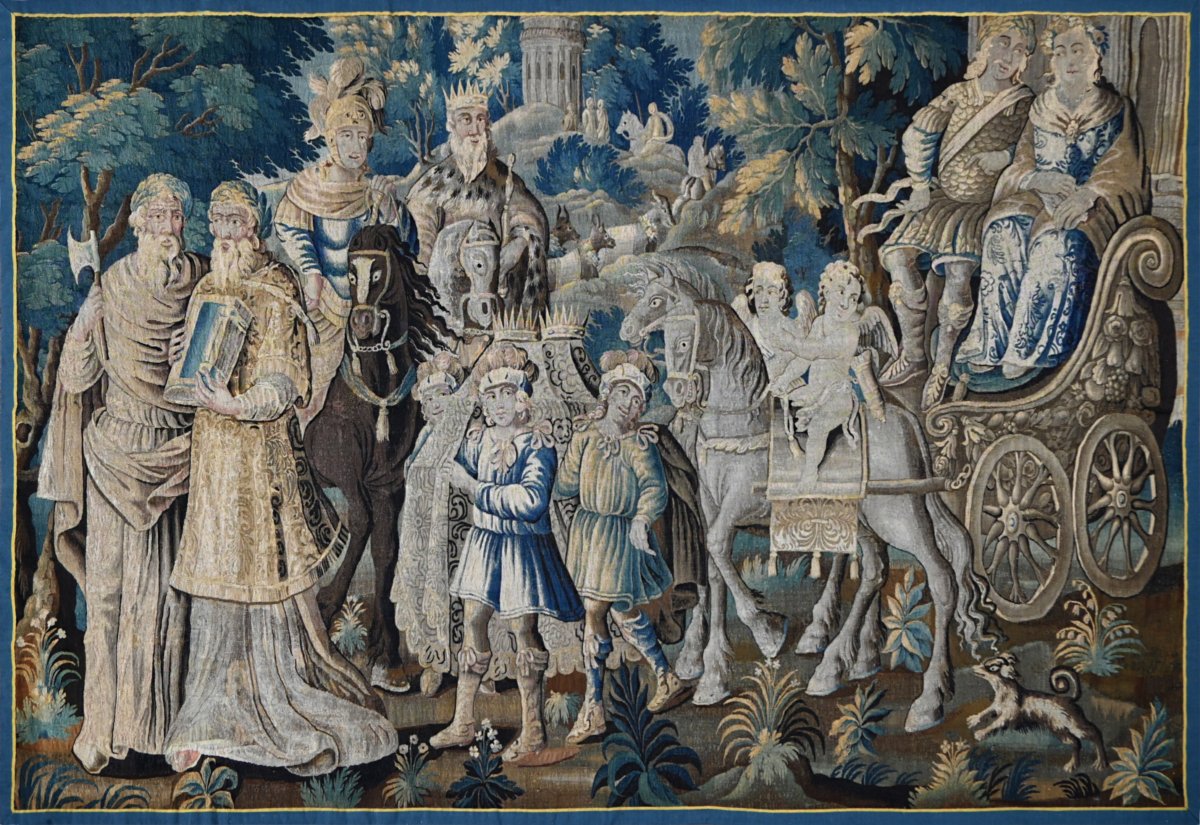 Tapisserie de la Manufacture de Royale d'Aubusson - Le Couronnement de Mélinte et Ariane - 1387