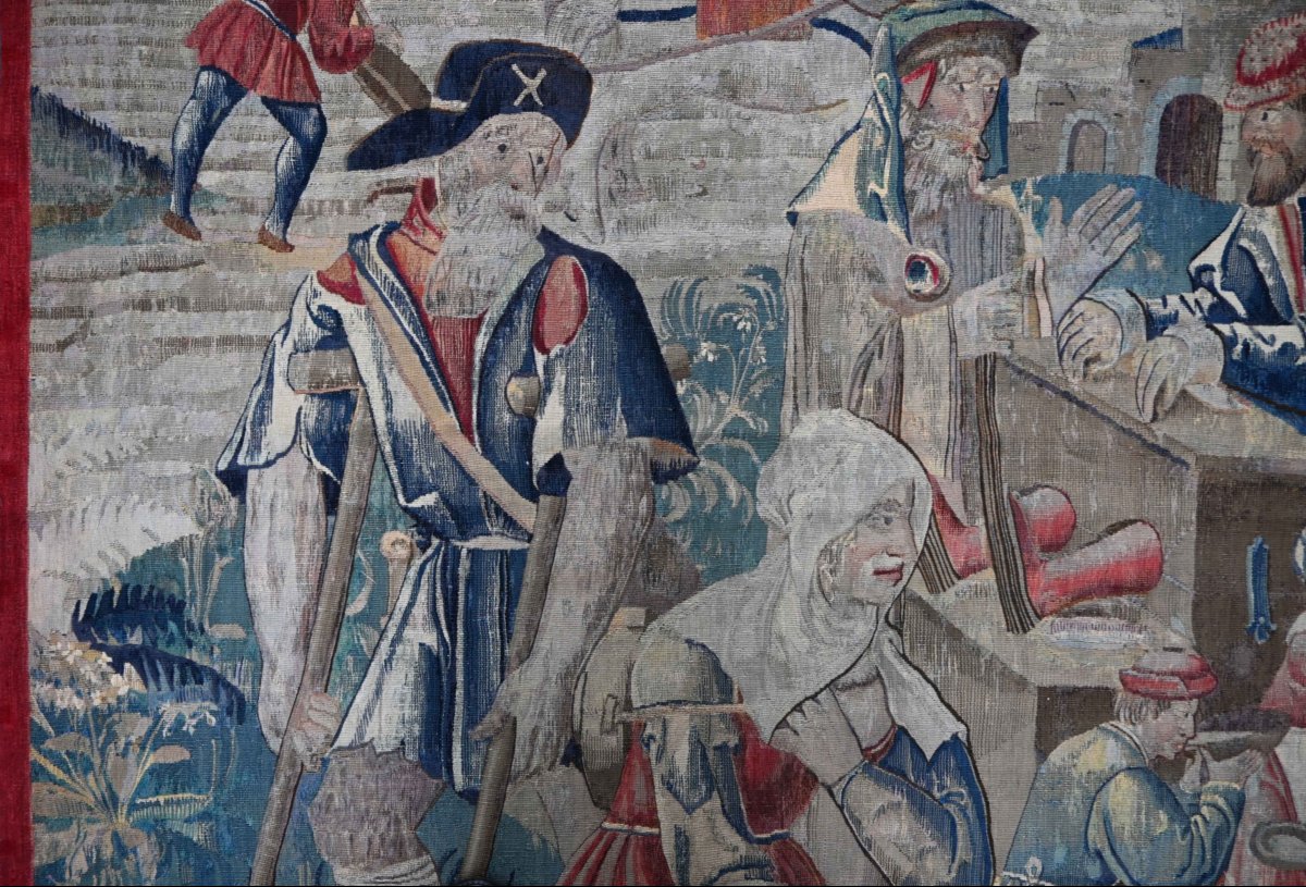 Tapisserie de la Manufacture des Bruxelles, vers 1550 - Les Œuvres de Miséricorde - N° 1703-photo-3