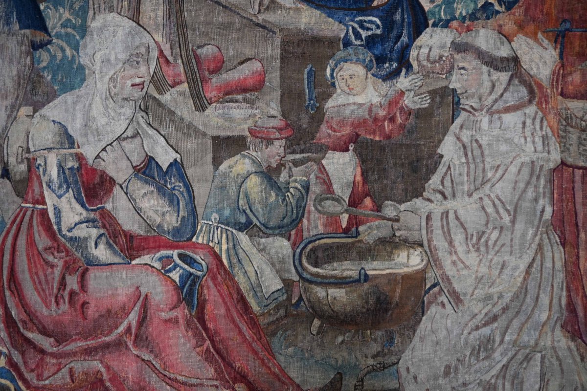 Tapisserie de la Manufacture des Bruxelles, vers 1550 - Les Œuvres de Miséricorde - N° 1703-photo-1