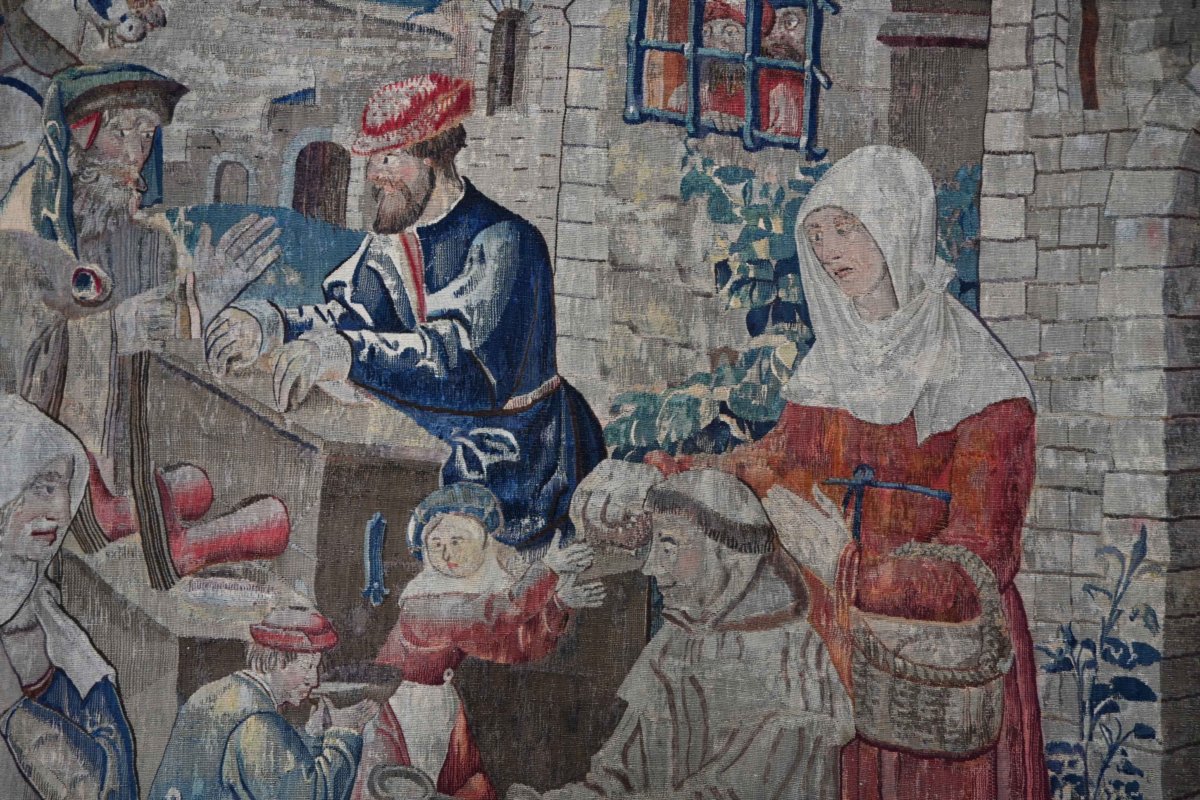 Tapisserie de la Manufacture des Bruxelles, vers 1550 - Les Œuvres de Miséricorde - N° 1703-photo-2