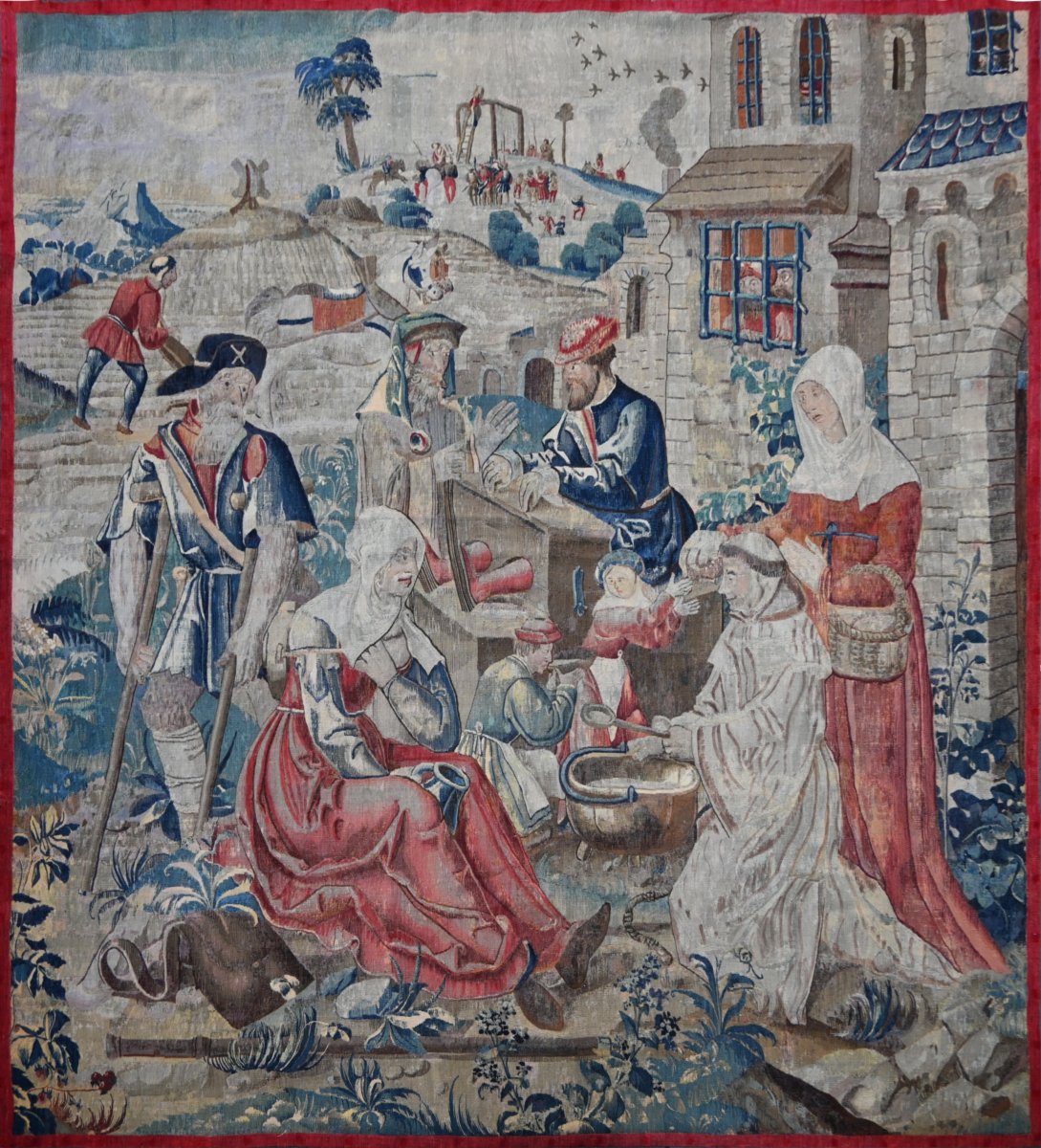 Tapisserie de la Manufacture des Bruxelles, vers 1550 - Les Œuvres de Miséricorde - N° 1703