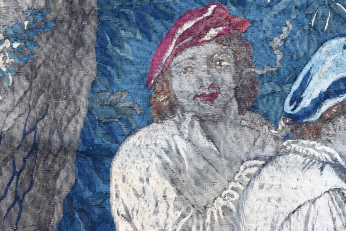 Tapisserie "David Teniers" ManufactureAubusson XVIIIe siècle – 220 × 200 cm - N° 1717-photo-2