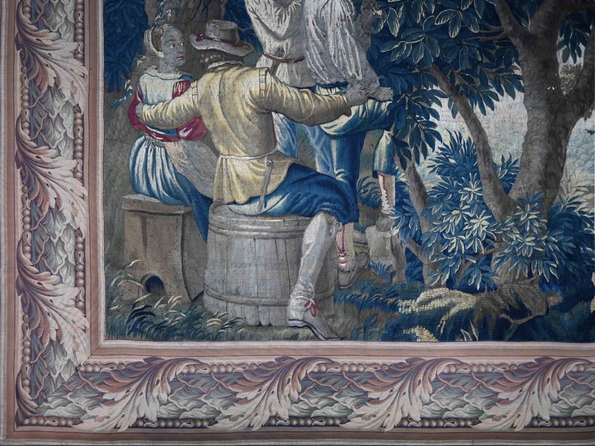 Tapisserie "David Teniers" ManufactureAubusson XVIIIe siècle – 220 × 200 cm - N° 1717-photo-3