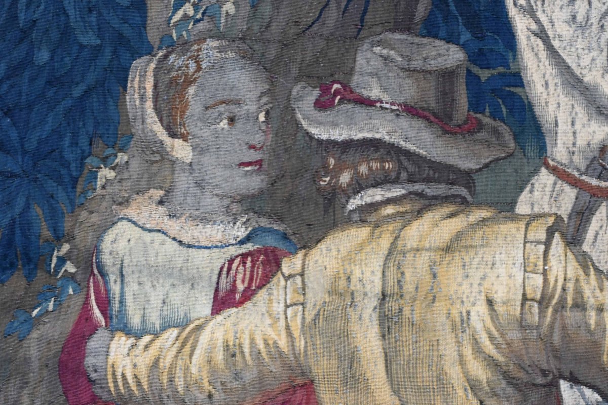 Tapisserie "David Teniers" ManufactureAubusson XVIIIe siècle – 220 × 200 cm - N° 1717-photo-4