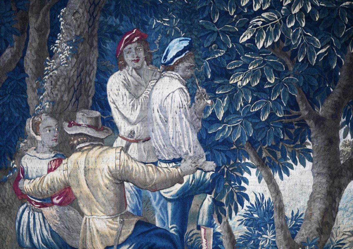 Tapisserie "David Teniers" ManufactureAubusson XVIIIe siècle – 220 × 200 cm - N° 1717-photo-1