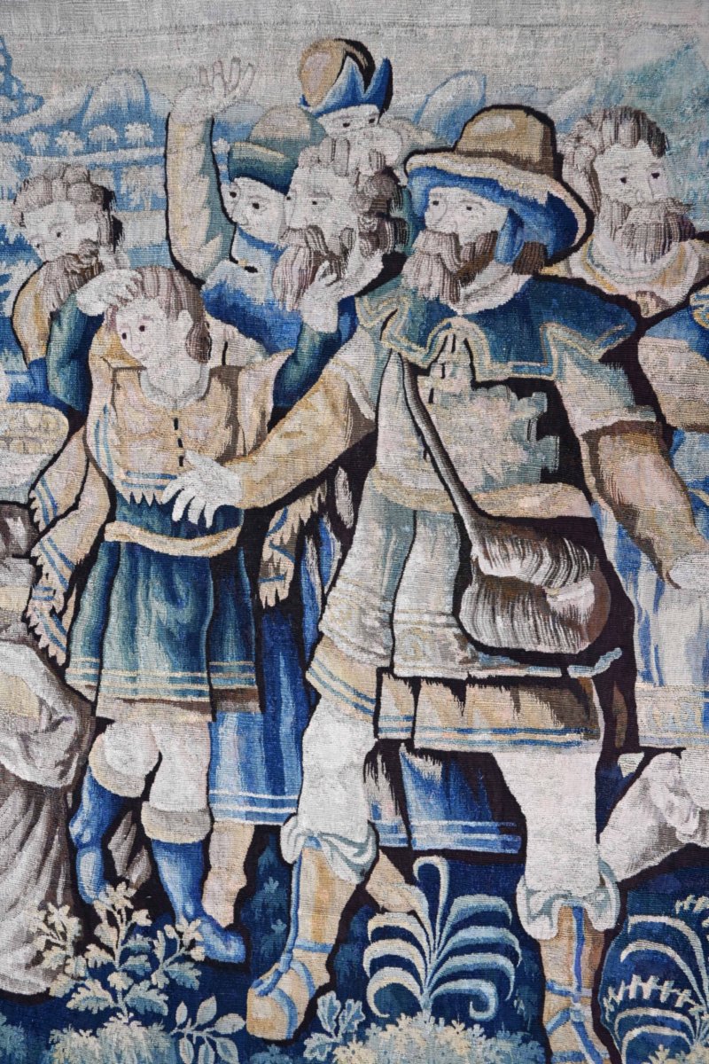 Tapisserie de la Manufacture des Flandres du XVIIe siècle - Joseph éprouve ses frères - N° 1702-photo-3