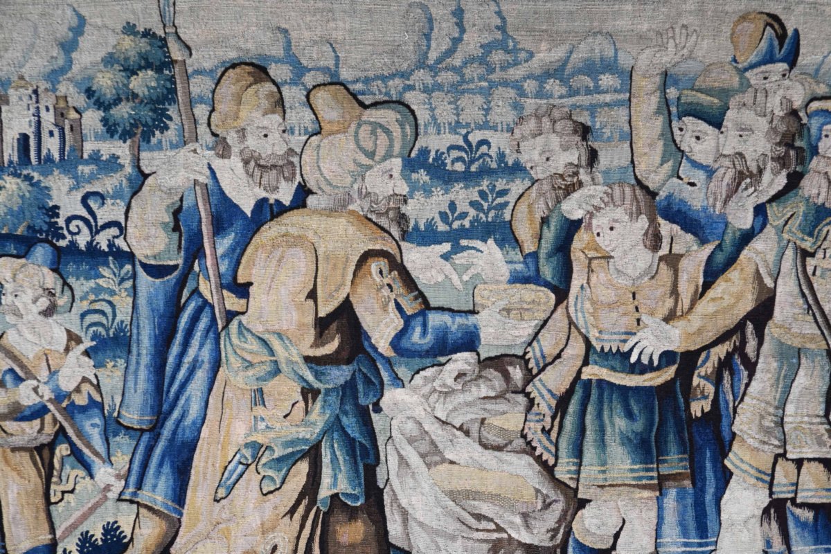 Tapisserie de la Manufacture des Flandres du XVIIe siècle - Joseph éprouve ses frères - N° 1702-photo-3