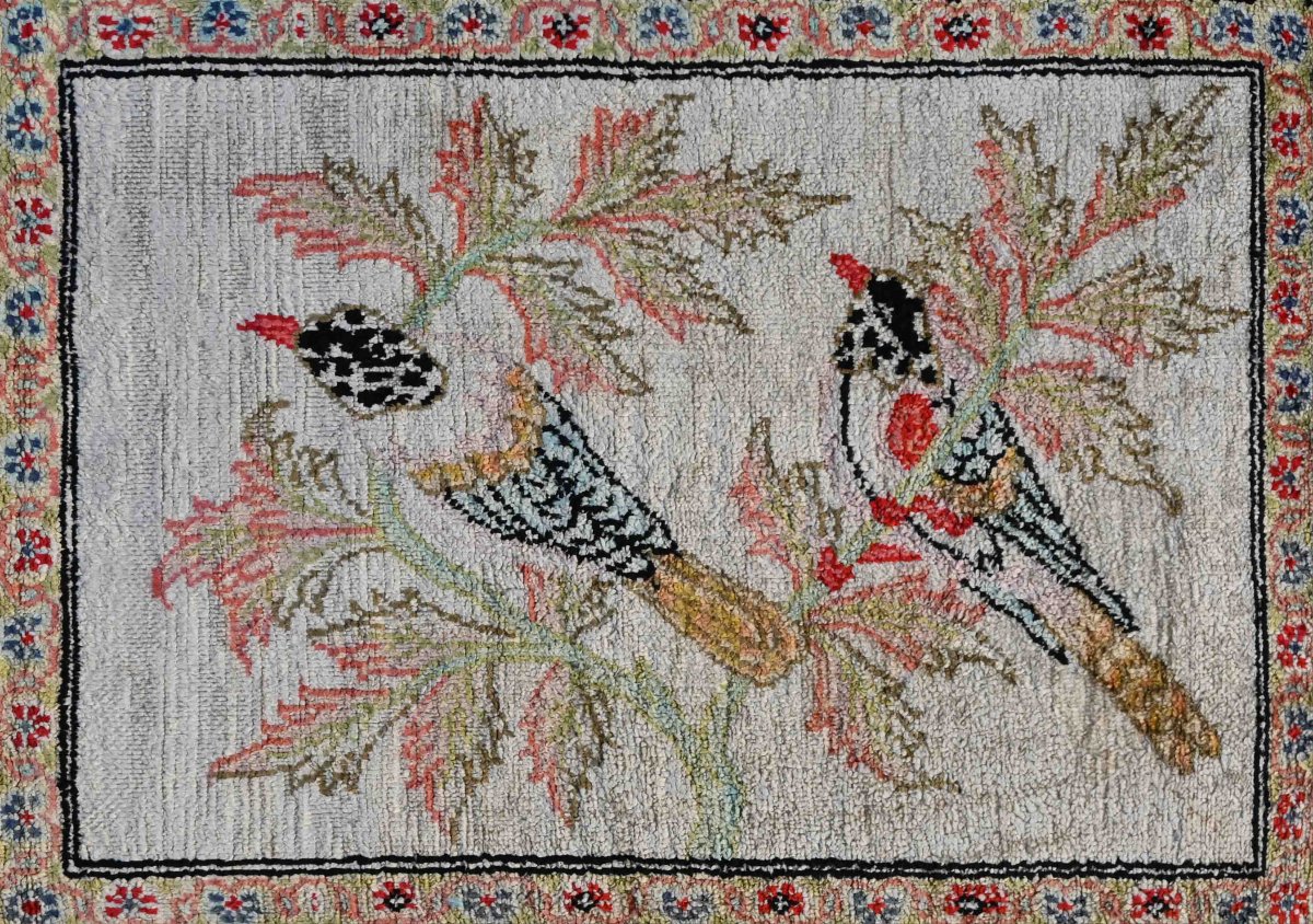 Qom Persian Silk Rug – Shah Era, Circa 1970 – 152×100 Cm - No. 1709-photo-1