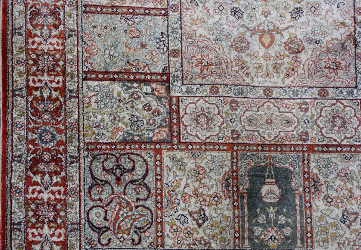 Exceptional Turkish Rug, From Hereke - Silk On Silk - Circa 1980 - 93x165 Cm - No. 1706-photo-2