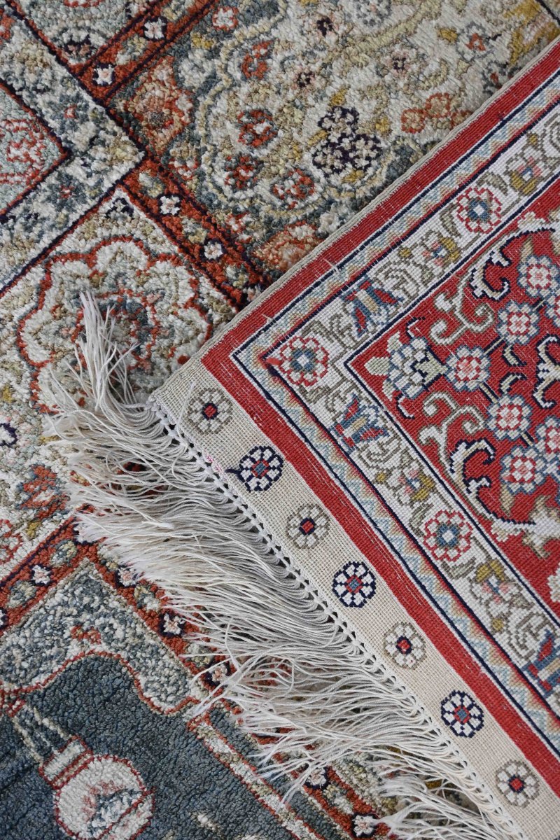 Exceptional Turkish Rug, From Hereke - Silk On Silk - Circa 1980 - 93x165 Cm - No. 1706-photo-5