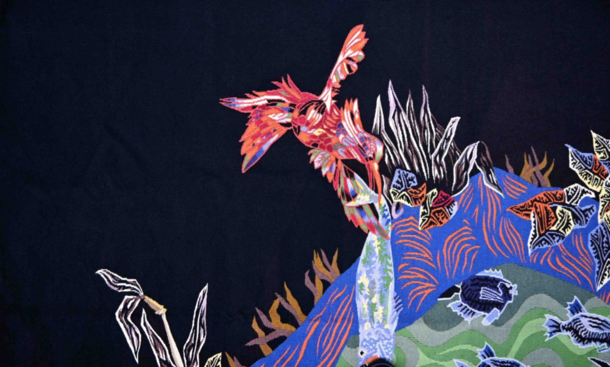 20th-century Aubusson Tapestry - Blue Coral, Jean Lurçat - Atelier Suzanne Goubely Gatien - No. 1416-photo-2