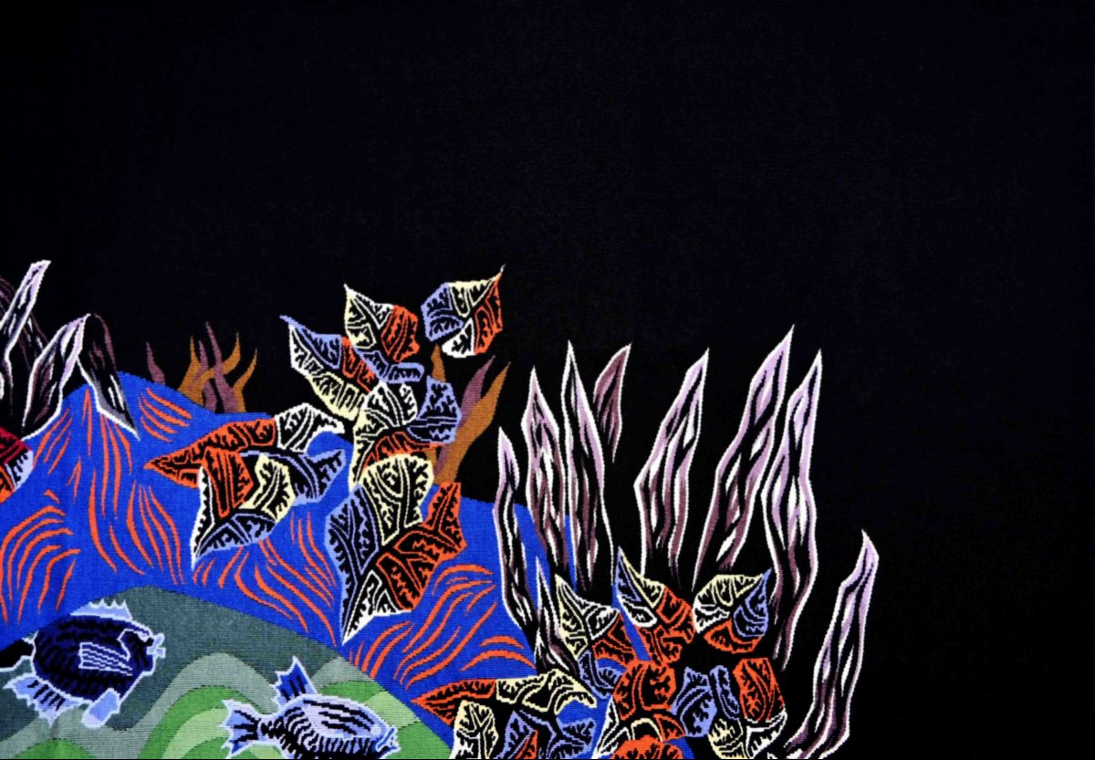 20th-century Aubusson Tapestry - Blue Coral, Jean Lurçat - Atelier Suzanne Goubely Gatien - No. 1416-photo-3