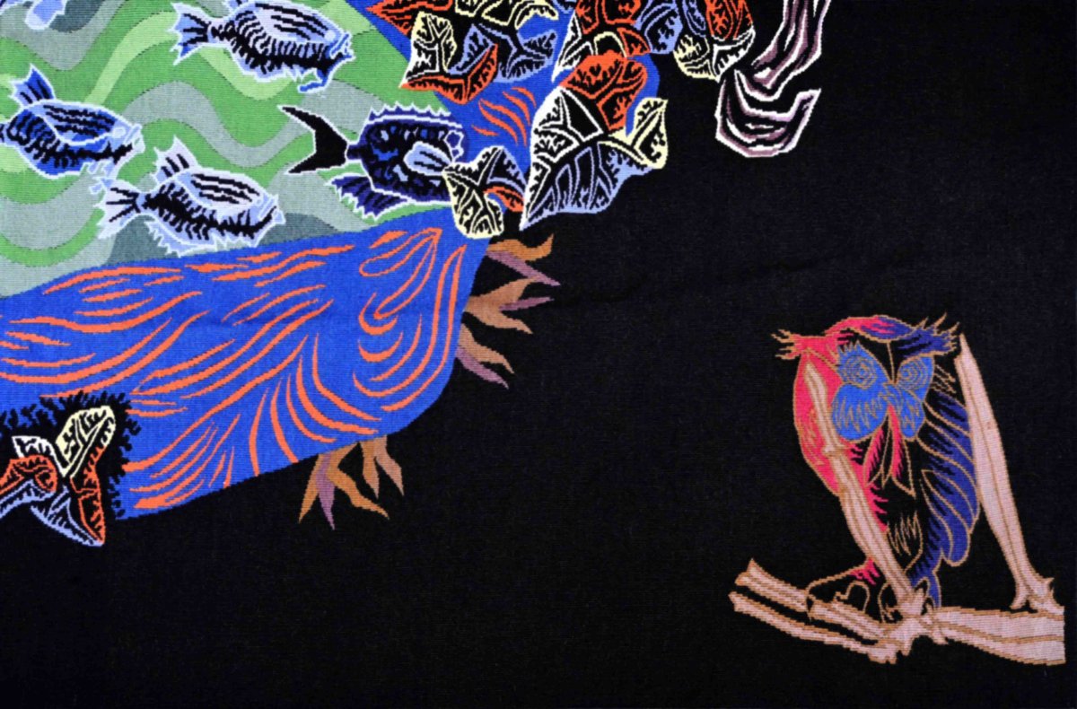 20th-century Aubusson Tapestry - Blue Coral, Jean Lurçat - Atelier Suzanne Goubely Gatien - No. 1416-photo-1