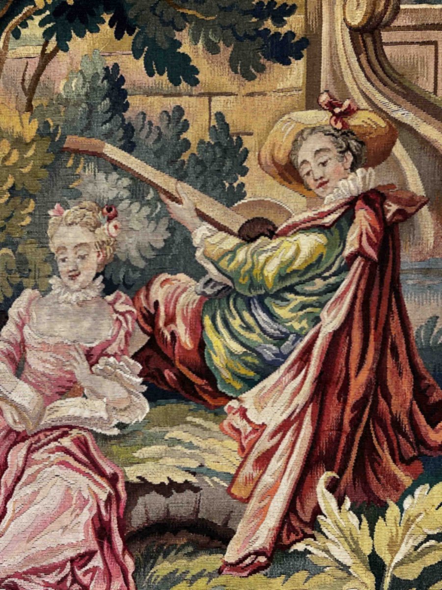 19th-century Tapestry From The Aubusson Manufactory, In The Style Of François Boucher - No. 1060-photo-6