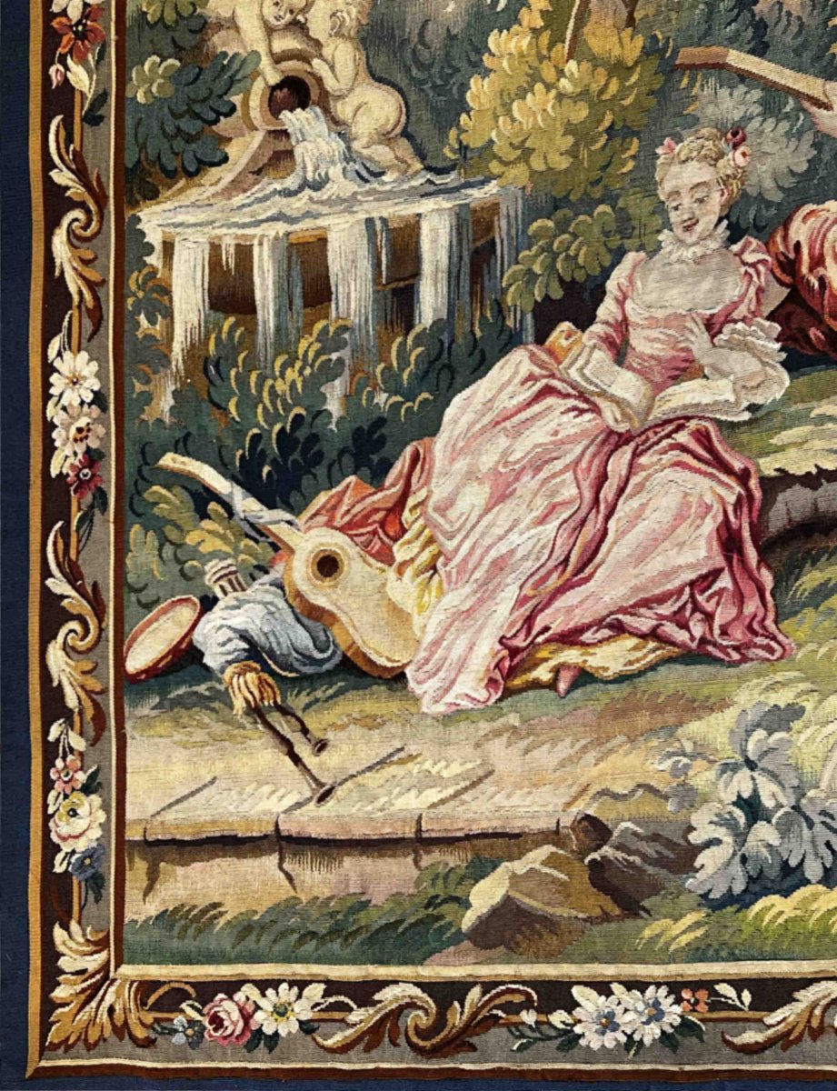 19th-century Tapestry From The Aubusson Manufactory, In The Style Of François Boucher - No. 1060-photo-2