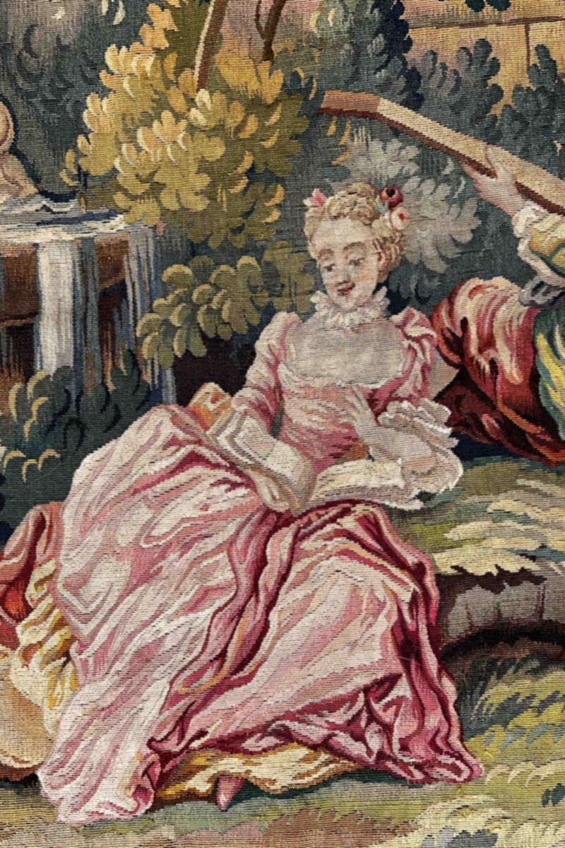19th-century Tapestry From The Aubusson Manufactory, In The Style Of François Boucher - No. 1060-photo-4