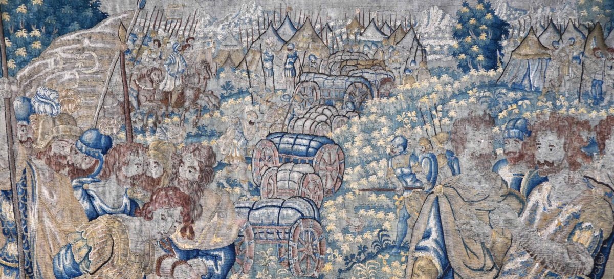 Tapisserie Audenarde vers 1600 – « Hasdrubal, frère d’Hannibal, aux mains des Romains" - N 1693-photo-7