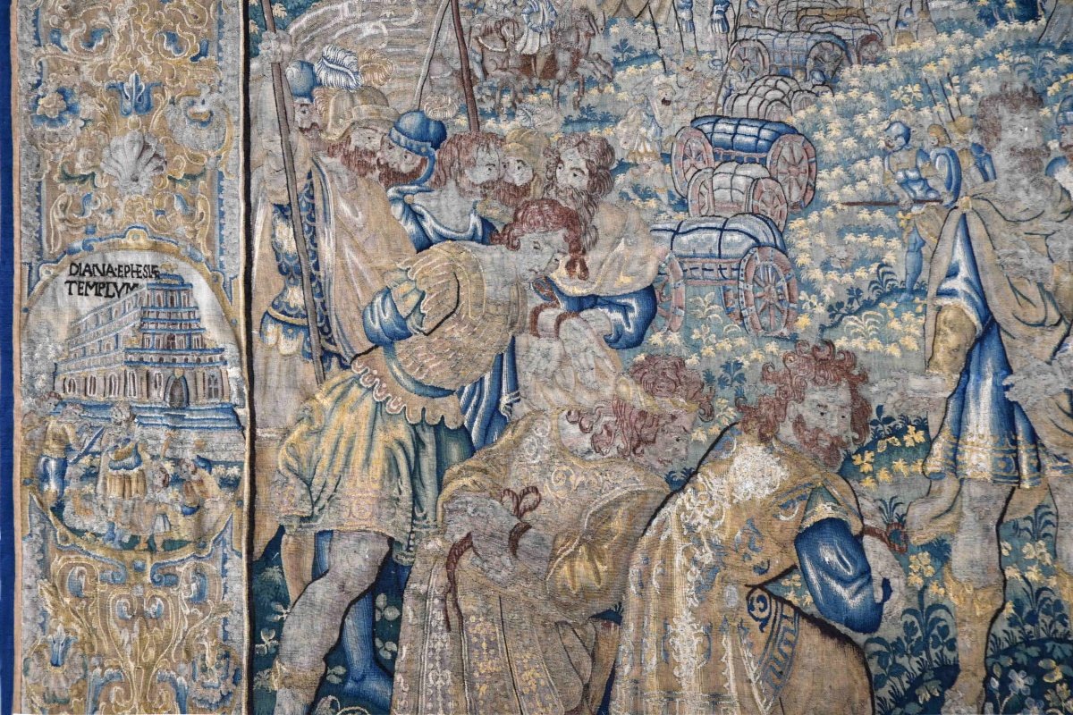 Tapisserie Audenarde vers 1600 – « Hasdrubal, frère d’Hannibal, aux mains des Romains" - N 1693-photo-8