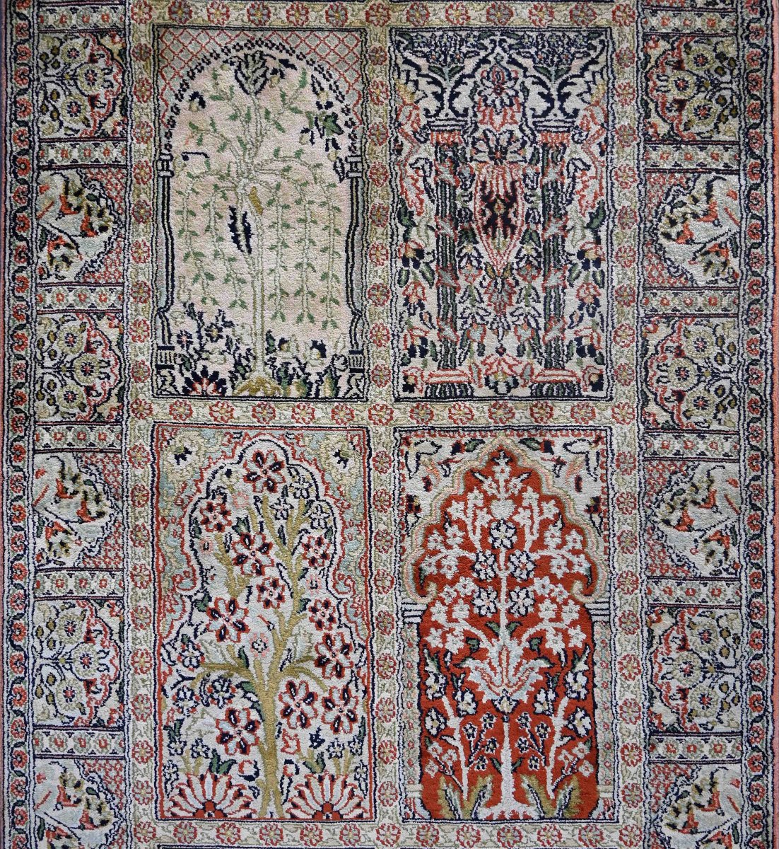 Hallway Rug - Silk On Silk – India (kashmir), Circa 1980 – No. 1681-photo-2