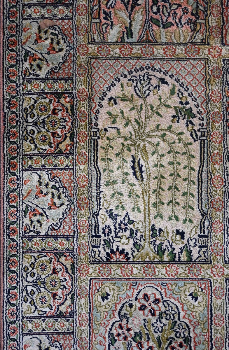 Hallway Rug - Silk On Silk – India (kashmir), Circa 1980 – No. 1681-photo-4