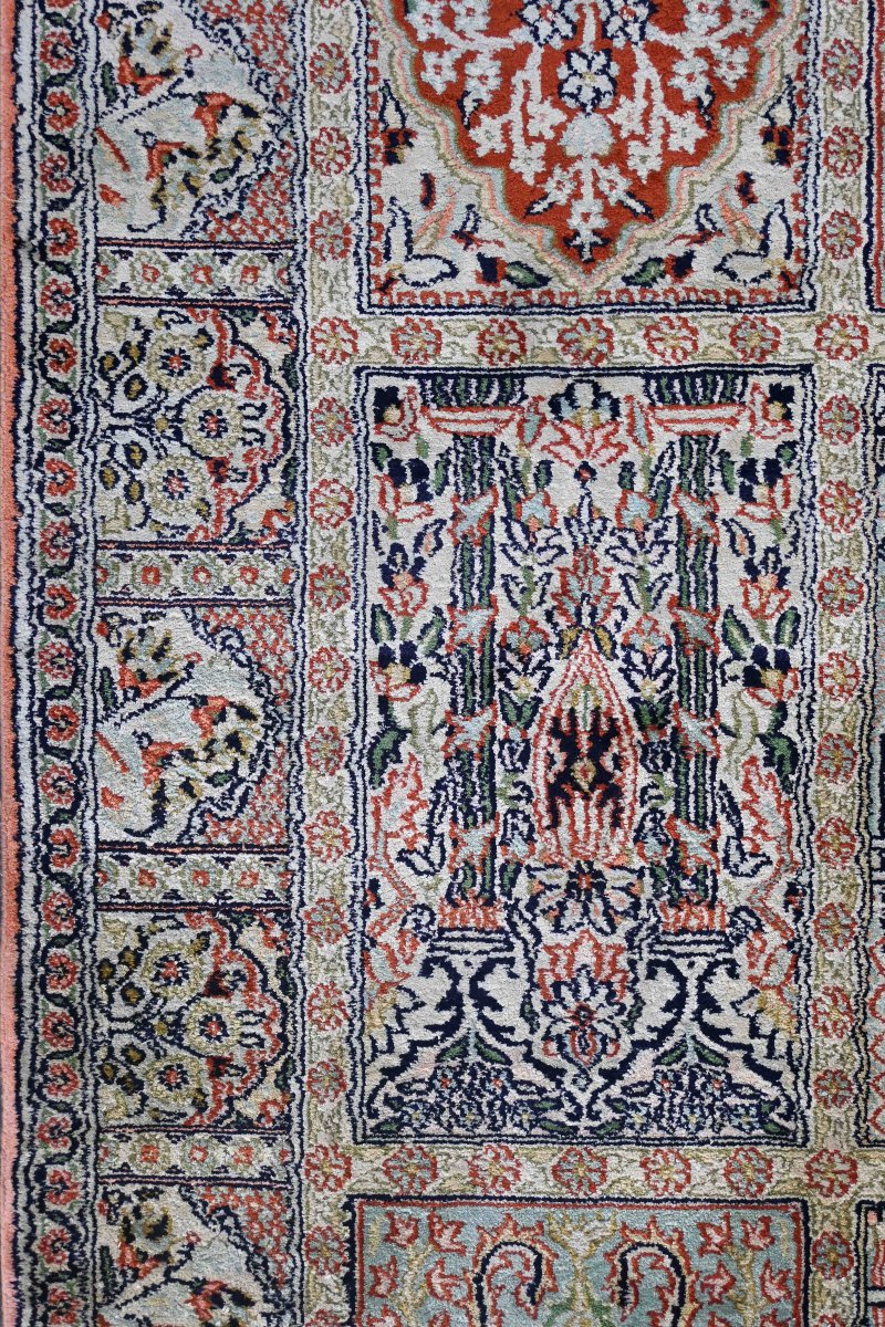 Hallway Rug - Silk On Silk – India (kashmir), Circa 1980 – No. 1681-photo-1