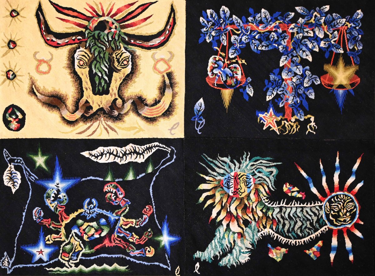 According To Jean Lurçat, “le Zodiaque” — Tapestry In Extremely Fine Petit-point — No. 1749-photo-4