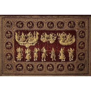 Kalaga, La Tapisserie Bordée De Birmanie - Vers 1930 - Dim2m00x1m40 - N° 1177