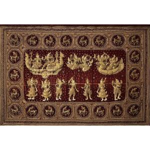 Magnificent Kalaga, The Bordered Tapestry From Burma - Circa 1930 - Dim2m00x1m40 - N° 1177