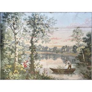 Tapisserie d'Après Camille Corot Style Gobelins - Jacquard - 1m95x1m45 - N° 1030 