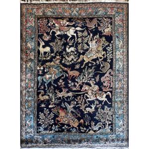 Tr&egrave;s Beau Tapis Ghoum En Laine Vers 1970 -  2.16x1.38 -  N&deg; 1224 